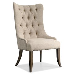 Hooker Furniture Rhapsody Tufted Dining Chair in Rustic Walnut
