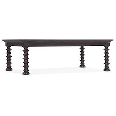 Hooker Furniture Big Sky Wood Turned Leg Cocktail Table in Black