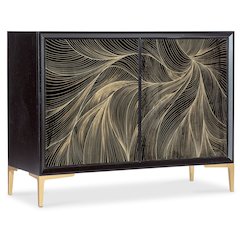 Melange Willow Hall Chest in Black Wood by Hooker Furnishings