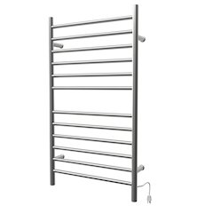 Radiant Large Hardwired + Plug-in Combo Straight 12 Bar Towel Warmer in Brushed