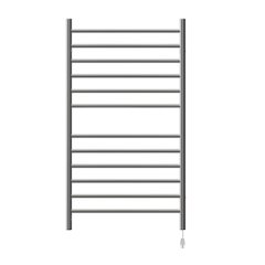 Radiant Large Hardwired + Plug-in Combo Straight 12 Bar Towel Warmer in Polished