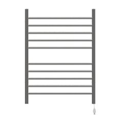 Radiant Hardwired + Plug-in Combo Straight 10 Bar Towel Warmer in Brushed