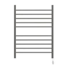 Radiant Hardwired + Plug-in Combo Straight 10 Bar Towel Warmer in Polished