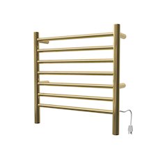 Radiant Small Hardwired + Plug-in Combo 7 Bar Towel Warmer in Polished Gold
