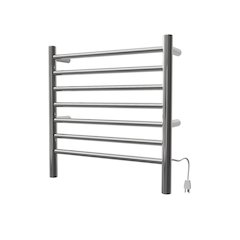 Radiant Small Hardwired + Plug-in Combo 7 Bar Towel Warmer in Matte Black