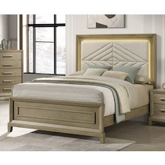 Dove Gray King Bed with LED Lighting