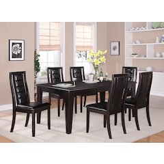 Era Collection Solid Wood 7-Piece Dining Set in Cherry Finish