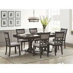 Milo Collection Grey 7-Piece Dining Set