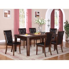 Pam Collection Solid Wood Extendable 7-Piece Dining Set