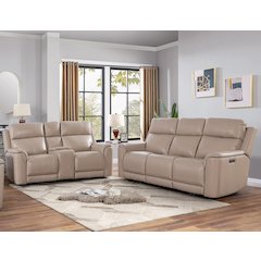 Riley Top Grain Italian Leather 2-piece Living Room Set