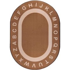 Kid Essentials Endless Alphabet 7'8" x 10'9" Area Rug in Color Mocha