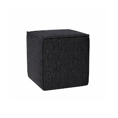 Pontchartrain Pouf Ottoman Chenille Black