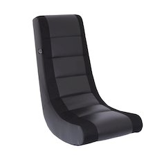 Classic Video Rocker Floor Gaming Chair, for Kids and Teens, Black/Black