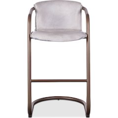 Chiavari Leather Bar Chair in Vintage White