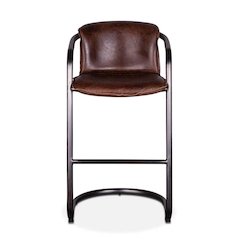 Chiavari Leather Bar Chair Geisha Brown