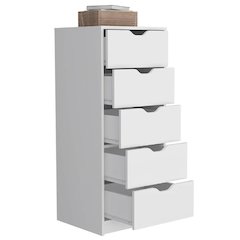 Basilea Tall Dresser White MDF