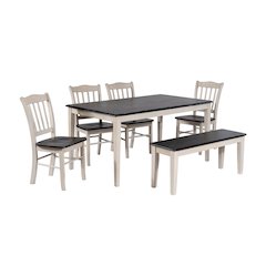 Shaker 6-Piece Dining Set - European Black Ash/Antique White