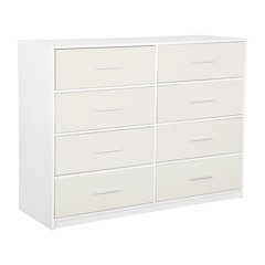 8-Drawer Dresser with Large Fabric Drawers, White