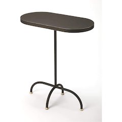Modern Geometric Black Gold End Table, Belen Kox
