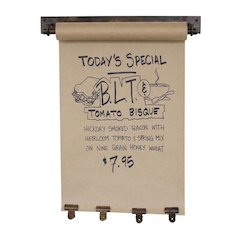 Hanging Note Roll With 4 Brass Finish Clips-22In