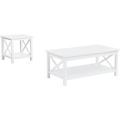 Skyview 2-piece Rectangular Lift Top Coffee Table Set White