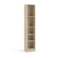 Element Tall Narrow 5-Shelf Office Bookcase, Oak Structure