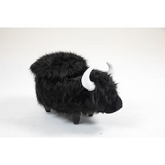 Home 2 Office Kids Harry the Cow Animal Sorage Ottoman Stool - Black Fur