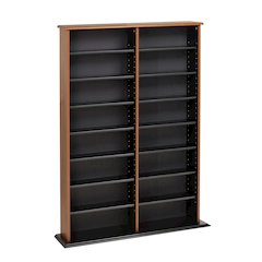 Cherry & Black Double Width Wall Storage
