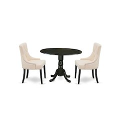 Dining Room Set Black, DLFR3-BLK-02