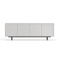 Graysen White Laminate 4 Door TV Console