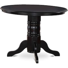 Elegant Round Kitchen Table – 42-Inch Black Small Dining Table