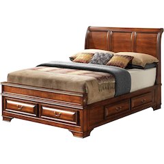 Glory Furniture LaVita Full Storage Bed in Oak Color