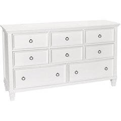 Furniture Tamarack Solid Wood 8-Drawer Dresser in White