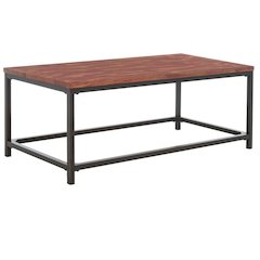 Alec Coffee Table, Distressed Maroon