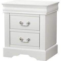 Louis Philippe III Nightstand White