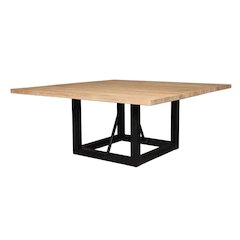 Logan 60" Square Dining Table In Natural Finish