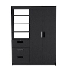 Kenya Armoire Black MDF