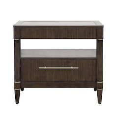 Asher Park Glass Top Bachelor's Chest, Piano Brown Finish