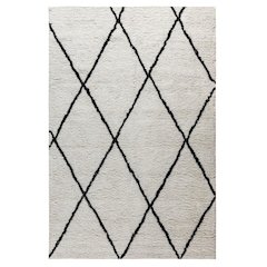 Shag Style Diamond Trellis Area Rug - 5' x 7' - Ivory
