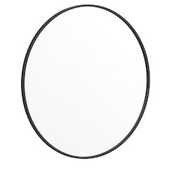 36" Round Black Metal Framed Wall Mirror - Large Accent Mirror for Bathroom, Vanity, Entryway, Dining Room, & Living Room
