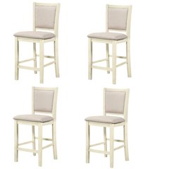 Amy Wood Counter Chair in Bisque (Set of 4)