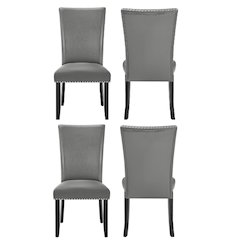 Lyra Wood Dining Chair in Gray (Set of 4)