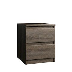 Brown 2 Drawer Nightstand - Stylish Night Stand with Drawers for Bedroom