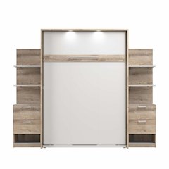 Cielo Full Murphy Bed with Nightstands and Floating Shelves (99W)