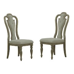 Magnolia Manor Splat Back Uph Side Chair (RTA) - Set of 2 in Weathered Bisque