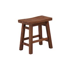 Sonoma Backless Saddle Dining Height Stools - Chestnut Wire-Brush - Set of 2