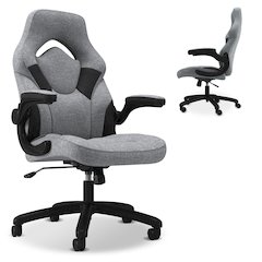 3085 Ergonomic Gaming, High Back Office Chair with Headrest, Gray Fabric
