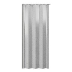 48" W Double Walled Foldable Heavy Duty Accordion Doors, Grey