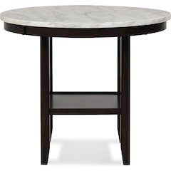 Furniture Celeste Round Wood Counter Table in Espresso