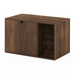 Furinno Peli Litter Box Enclosure, Columbia Walnut
